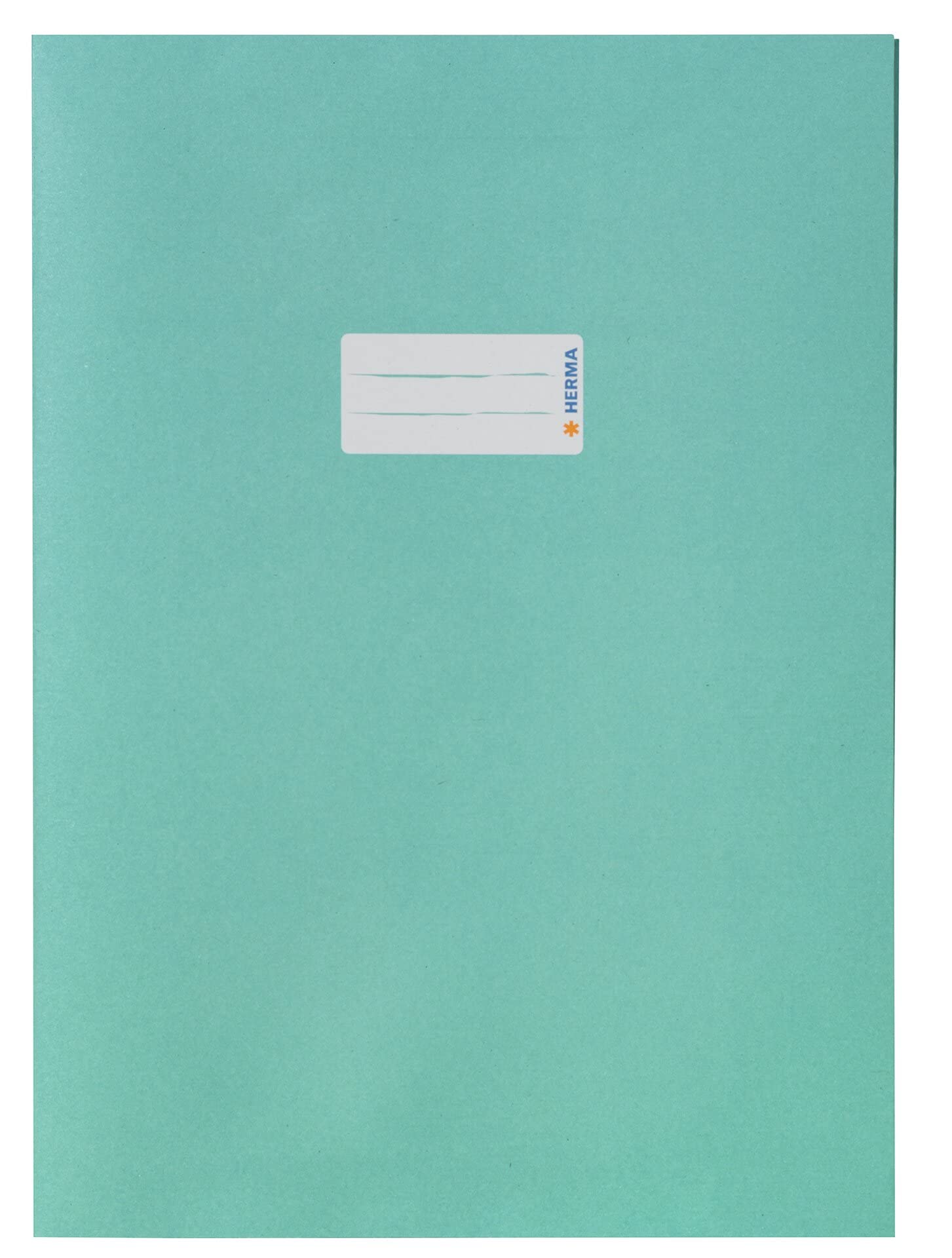 HERMA Paper Exercise Book Cover A4, with Inscription Field, Made of 100% Recycled Paper, Slip on Cover Jackets for School, Turquoise