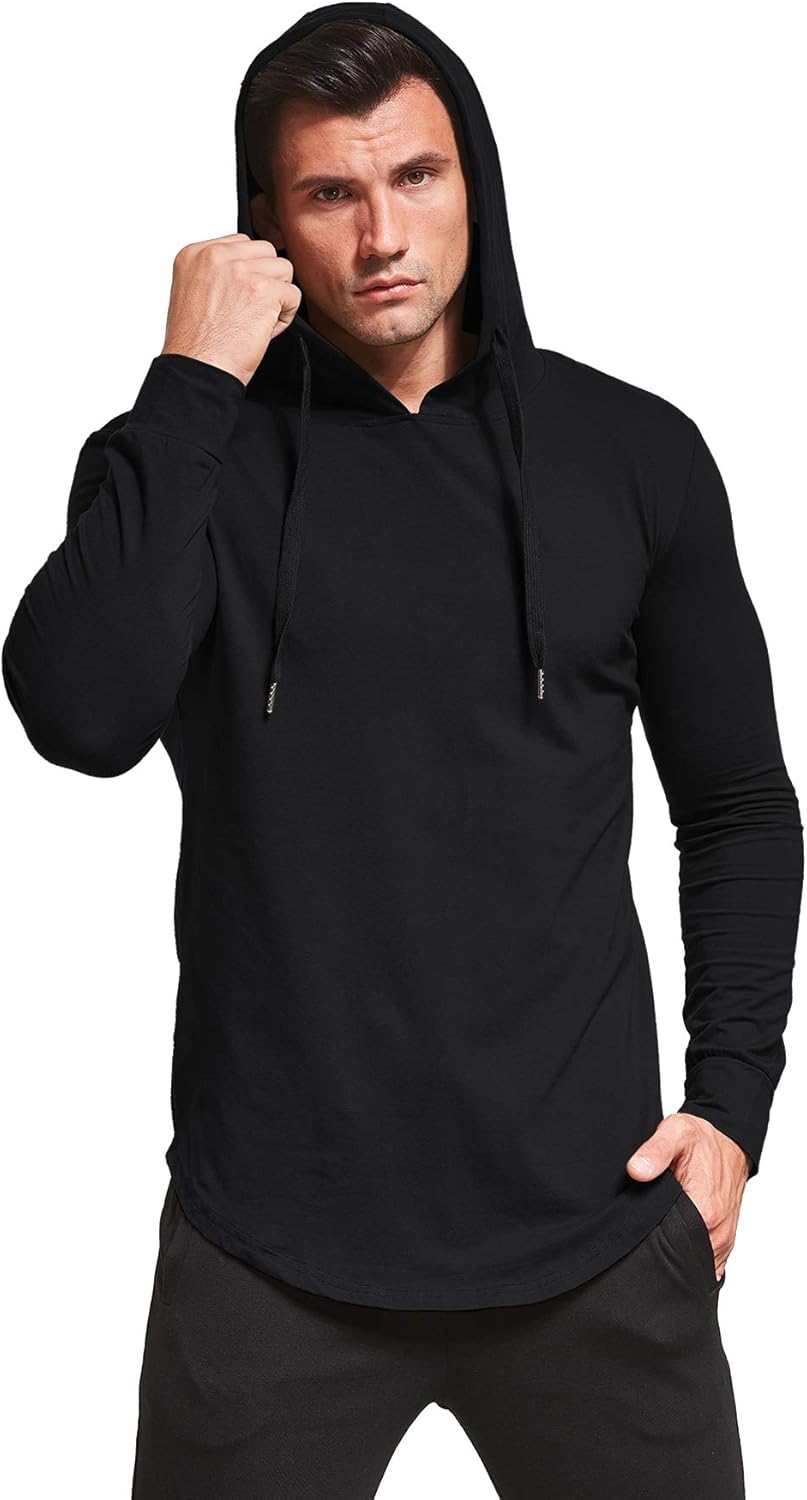 Aiyino Men's S-5X Long Sleeve Fashion Athletic Hoodies Sport Sweatshirt Hip Hop Pullover: Clothing