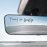 8pcs Trust in God Rearview Mirror Sticker,Mirror Decals,Cute Car Stickers,Christian Car Accessories,Easy to Stick and Remove,Suitable for Car Rearview Mirror Makeup Mirror,Refrigerator