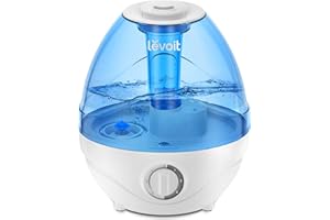 LEVOIT Humidifiers for Bedroom Large Room (2.4L Water Tank), Cool Mist for Home Whole House, Quiet for Baby Nursery, Adjustable 360° Rotation Nozzle, Ultrasonic, Auto Shut off, Night Light, BPA-Free