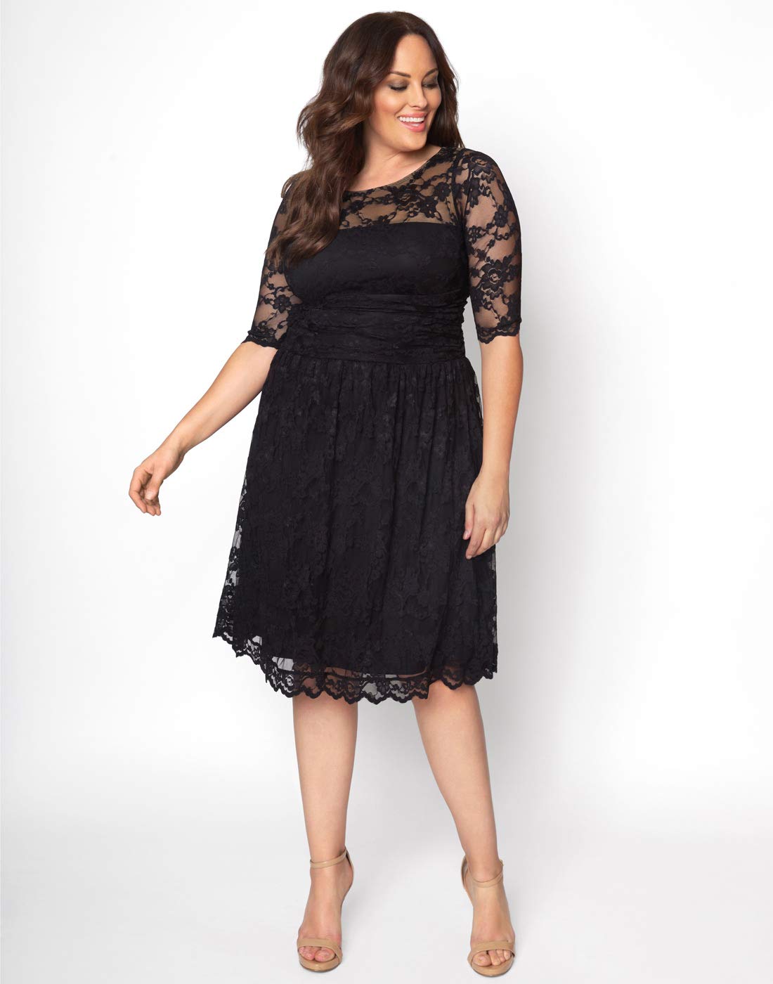 Kiyonna Women's Plus Size Luna Lace Cocktail Dress