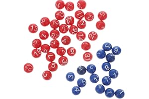 ibasenice 98 Pcs Numbered Bingo Balls Multicolor Raffle Replacement Mini Table Tennis Balls for Party Bingo Game Accessories