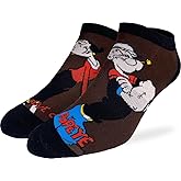 Good Luck Sock Men's Popeye & Olive Ankle Socks, Adult