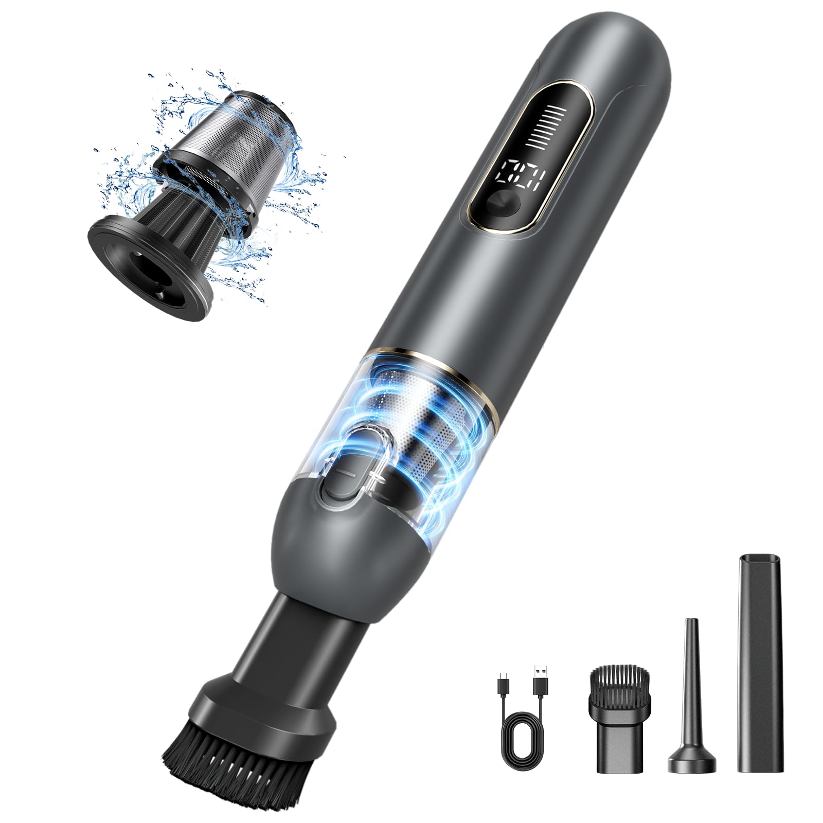 Photo 1 of Ederfun Cordless Handheld Car Vacuum, 16000PA 2-in-1 Blow & Suction, Brushless Motor, Type-C, Low Noise, for Home, Office