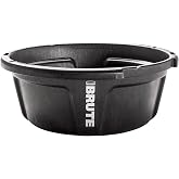 Rubbermaid Commercial Products Brute 6-Gallon Animal Pan Feeder, RigidCell Construction, Stackable Livestock Feed Bowl, Made in USA