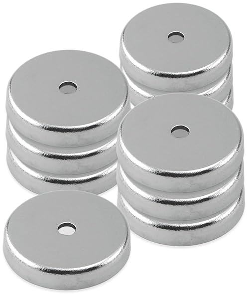 Master Magnetics Ceramic Round Base Magnet Pack with Hole, Ideal for Securing Items in Home, Shop, and Commercial Spaces, Multiple Sizes
