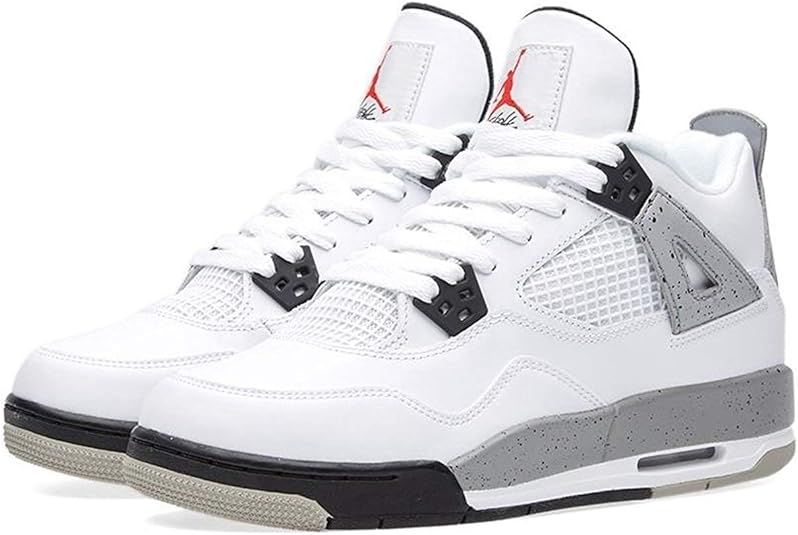 Nike air Jordan 4 Retro OG BG hi top Trainers 836016 Sneakers Shoes, White/Fire Red-Black-tech 
