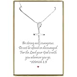 Dainty Sterling Silver Cross Necklace for Women, Confirmation Gift Necklace for Teens, Sterling Silver Cross Necklace 18 inch