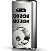 Keyless Entry Door Lock Deadbolt with Keypad, Digital Smart Locks with Code | keypad deadbolt for Front Door with 2 Keys, Auto Lock, Anti-Peeking Password, One-time Codes, Easy Installation, Satin Nickel
