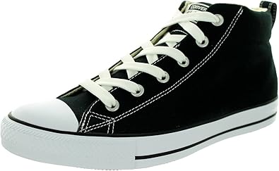 white mid top converse