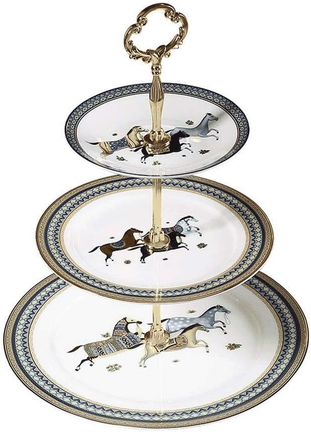 CHUJU Fruit Tray, Tiered Serving Stand Round Platter for Cupcakes Fruits Dessert or Tea Cake Pop Stand and Buffet