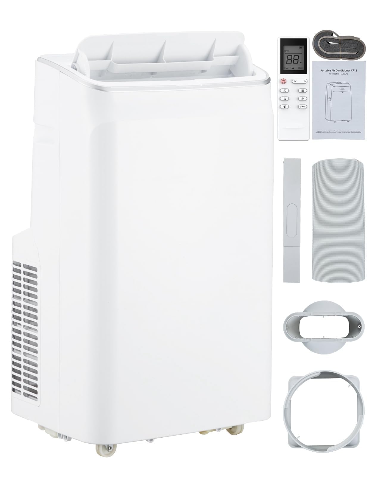Photo 1 of 12,000 BTUs Portable Air Conditioners, 3-In-1 Portable AC Unit with Built-In Cool, Dehumidifier & Fan Modes for Room Up to 550 Sq.Ft., Remote Control, Sleep Mode, 24Hrs Timer