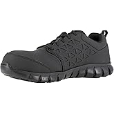 Reebok Mens Sublite Cushion Exofuse Slip Resistant Composite Toe Work/Duty - Black