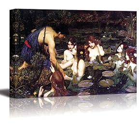 Hylas And The Nymphs (1896) by Waterhouse - Canvas Print