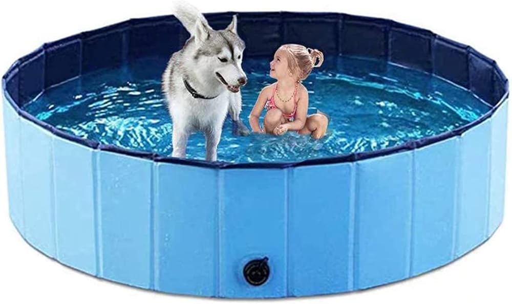 SHOKAN Paddling Pool for Pets and Kids 80x20 cm Foldable PVC Non-Slip