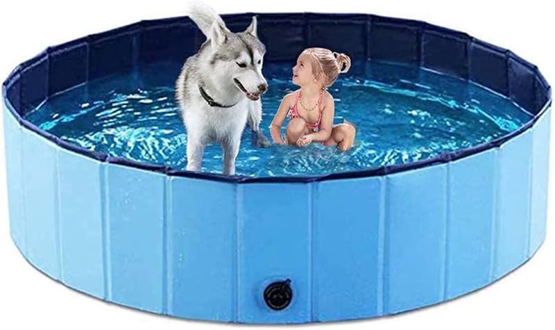 SHOKAN Paddling Pool for Pets and Kids 80x20 cm Foldable PVC Non-Slip