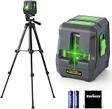 Enventor Green Laser Level with Tripod 25M/82ft Self Leveling 2 Lines