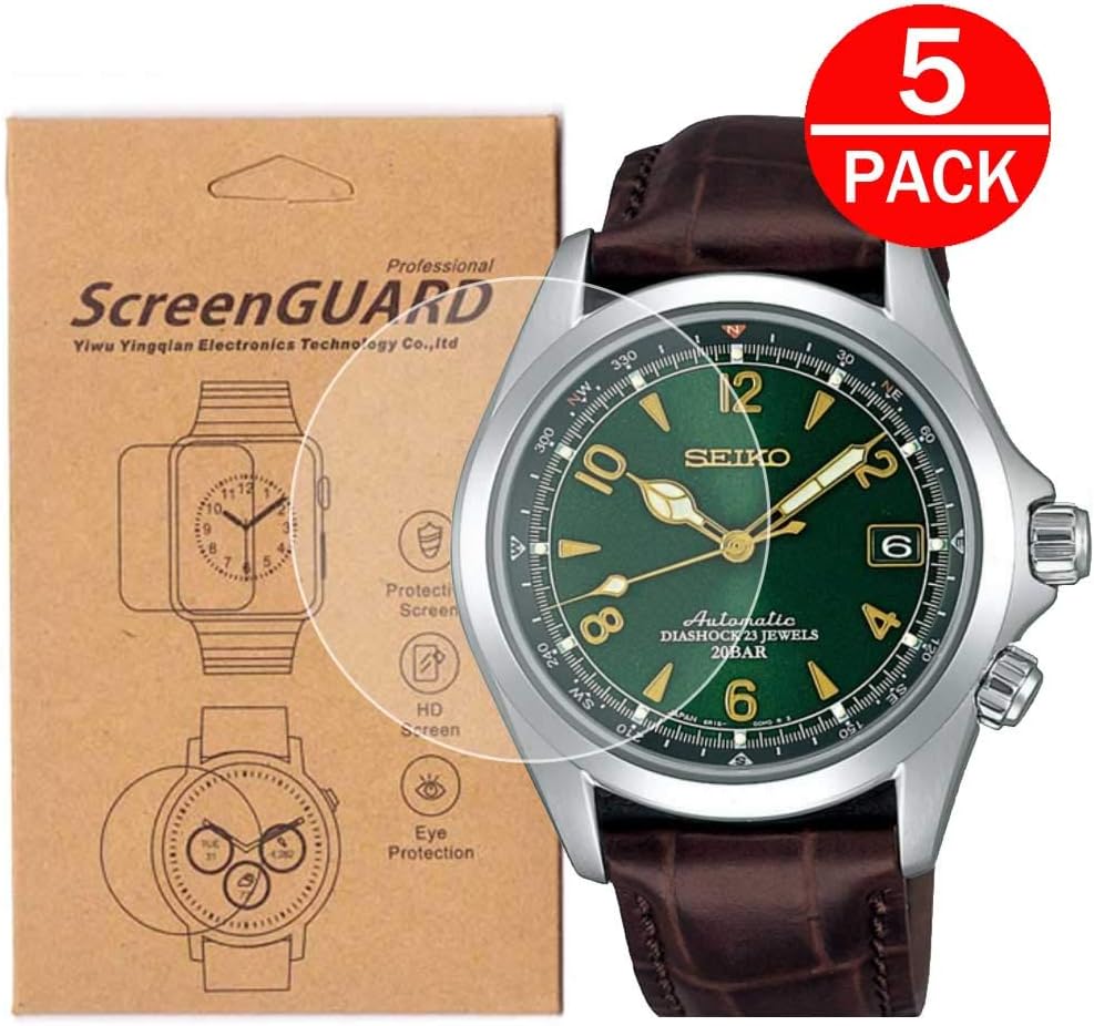 Amazon Com 5 Pack For Seiko Sarb017 Screen Protector Full Coverage Screen Protector For Seiko Sarb017 Hd Clear Anti Bubble And Anti Scratch
