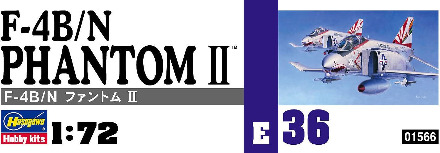 Hasegawa HAE36 1:72 Scale F-4B/N Phantom II Model Kit, Silver, 20 cm x 10 cm x 10 cm - Image 4