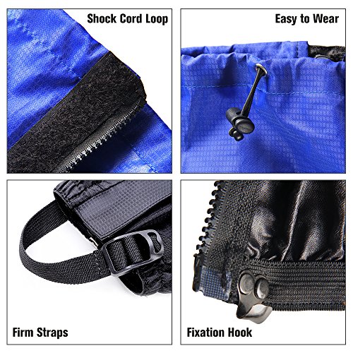 Geekper Snow Gaiters Hiking Camping Mountain Climbing Leg Gaiters Oxford Waterproof Dustproof Antiwater Leg Cover Breathable Anti-bite High Gaiters Leg Protection Guard Boot Guardian - Thumbnail 2