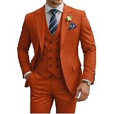 TIJOFA Mens Suit 3 Piece Slim Fit Suits for Men Double Breasted Suit Wedding Prom Suits Formal Business Dinner Tuxedo