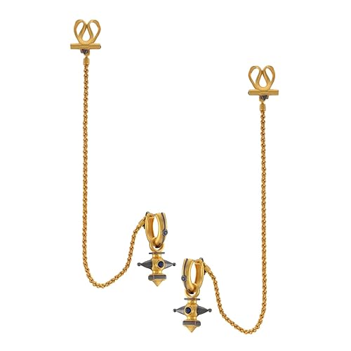 Shiva Collection Gold Plated Ear Cuff Earrings for Women (Dual Tone)(SHV-ER-005)