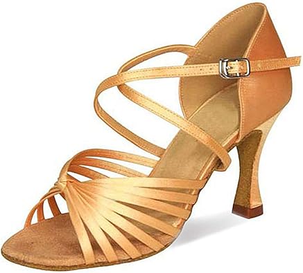 bronze strappy evening shoes