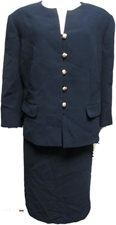 blue skirt and blazer