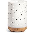 InnoGear Essential Oil Diffuser, 150ml Ceramic Ultrasonic Air Humidifier Cool Mist Aromatherapy Diffuser with 2 Mist Modes, Waterless Auto Off for Home Office, White