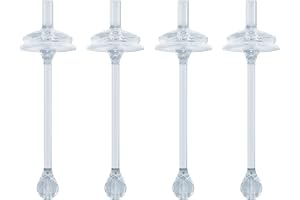 NUK Learner Cup Soft Silicone Replacement Straws, 4-Pack, BPA-free, Dishwasher-safe, Compatible with NUK 10oz. Straw Learner Cup