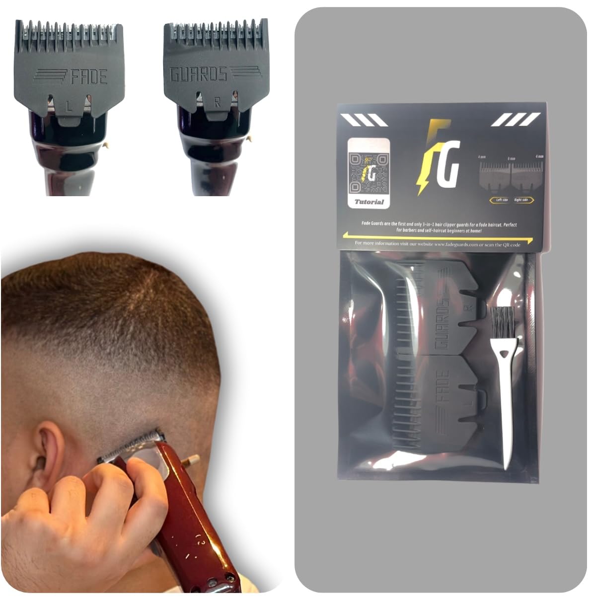 Photo 1 of Self Haircut Tool | 3-in-1 Hair Clipper Fade Guards | Taper & Fade Guide | Fade Comb | Suitable with Wahl, Babyliss, Gamma+, Suprent