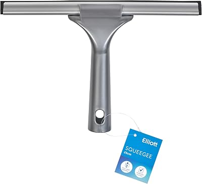 Elliott Multi-Purpose Window Squeegee 25cm Rubber Blade Grey Handle