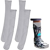 Seematn 2 Pairs Walking Boot Socks for Orthopedic Walker Brace Medical Boot Sock for Women and Men, One Size Fits Most(Gray)