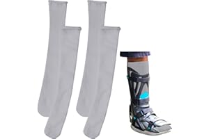 Seematn 2 Pairs Walking Boot Socks for Orthopedic Walker Brace Medical Boot Sock for Women and Men, One Size Fits Most(Gray)