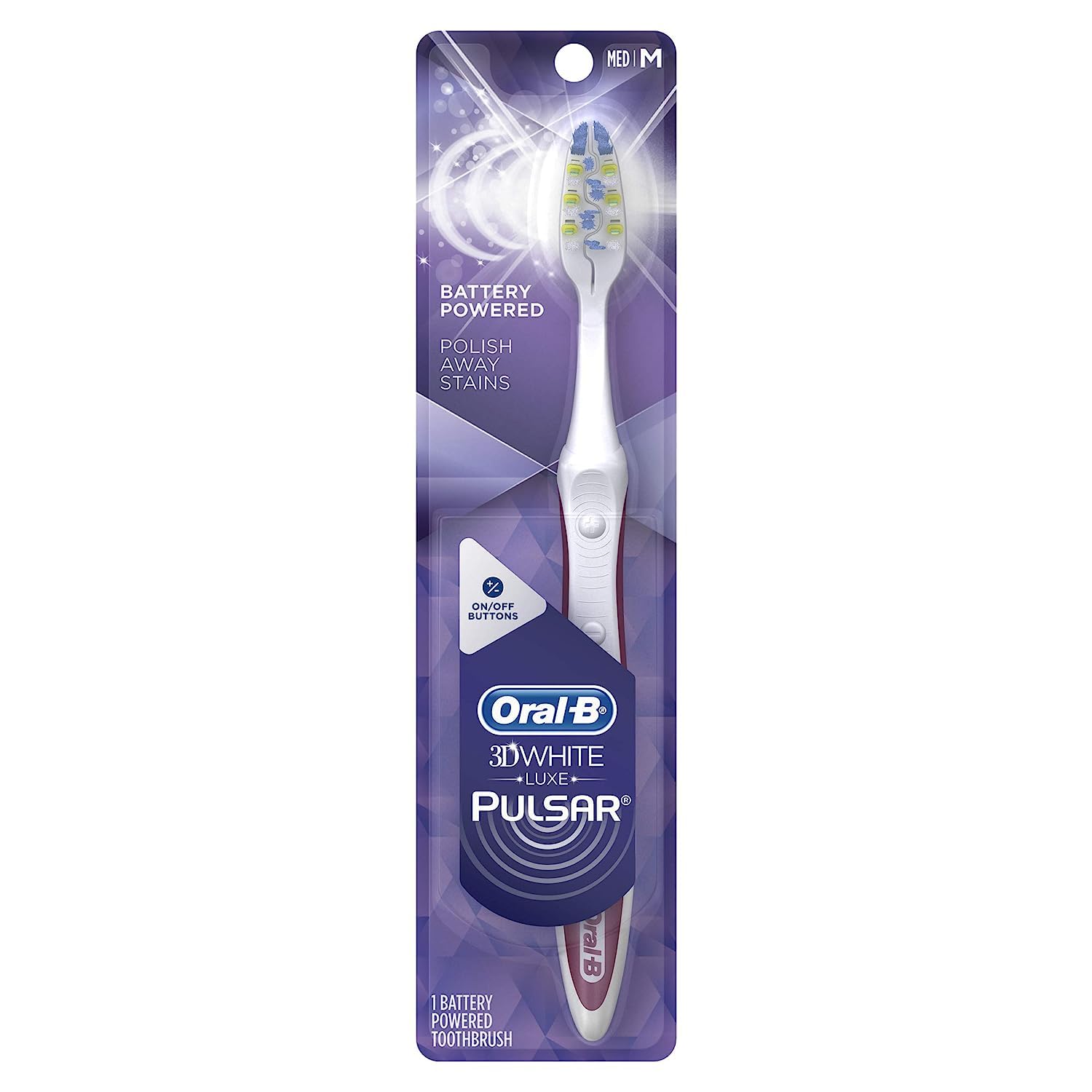 Photo 1 of Oral-B Pulsar Whitening Battery Toothbrush, Medium, 1 Count
