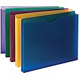 Smead Poly Expanding File Jacket, Straight-Cut Tab, 1” Expansion, Letter Size, Assorted Colors, 10 per Pack (89610)