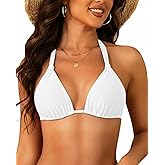 Women Triangle Bikini Top Only 2025 String Halter Sexy Swimsuit Bathing Suit Top