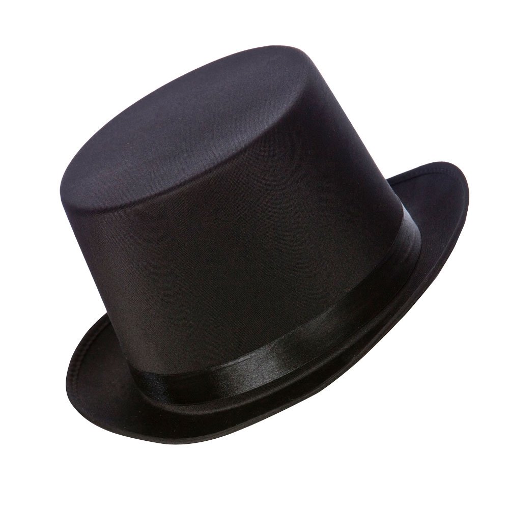 Wicked Costumes Victorian Satin Black Fancy Dress Top Hat