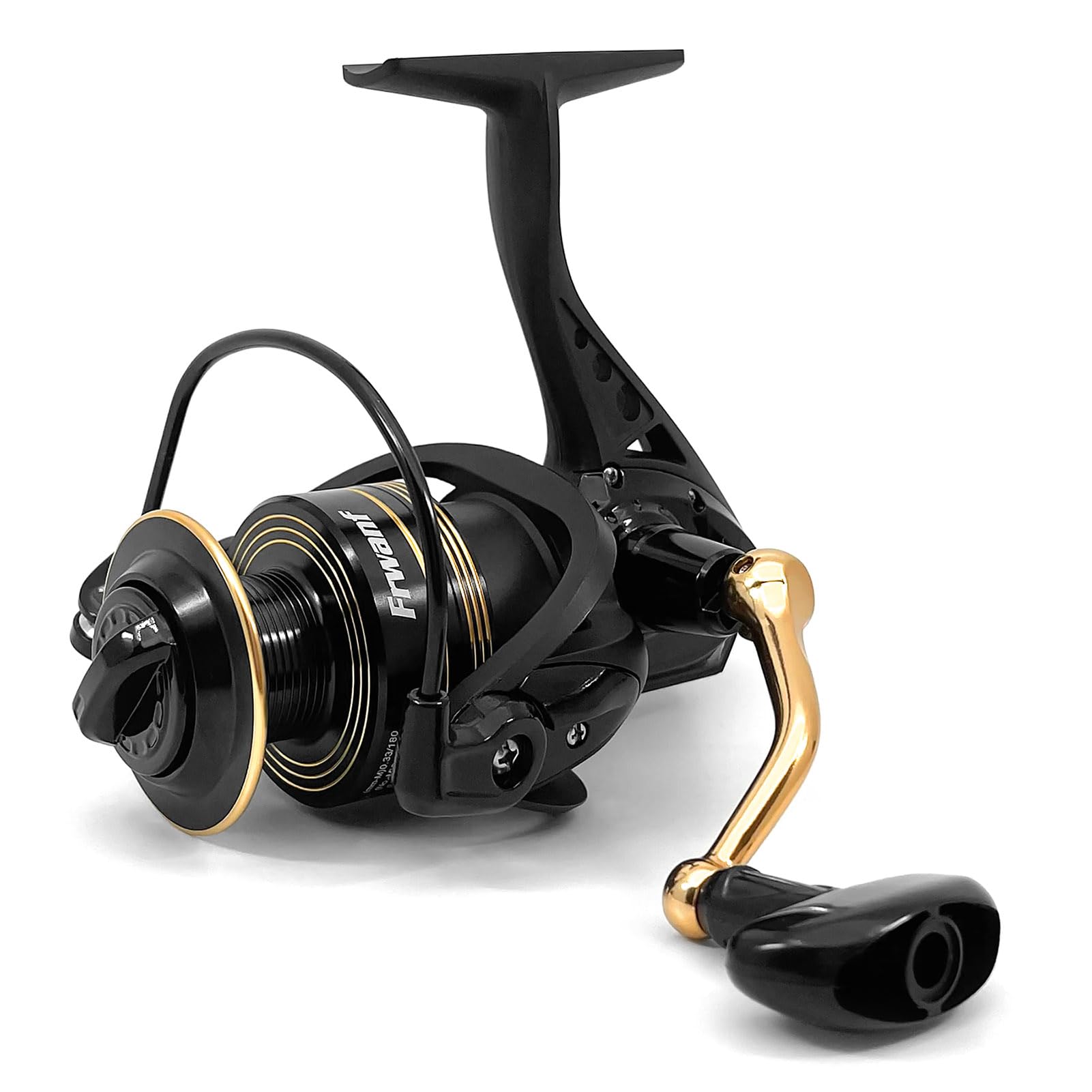 Frwanf Spinning Reel, Freshwater and Saltwater Spinning Fishing Reel, Lightweight Body, 5.0:1 Gear Ratio, 4 Stainless Steel BB Ultra Smooth, Max 17.6lbs Carbon Drag, Metal Spool &Handle (5000)