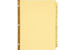 Preprinted Dividers with Laminated Tabs - Gold Reinforced