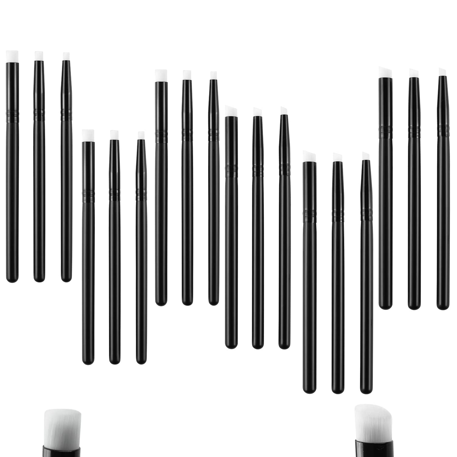 OTCRAFT 18PCS Mini Ink Paints Mixing Blending Brush Blending Tools3 Kinds of HeadSmooth Blending Ink Painting Small Brushes Hand Tools for DIY Scrapbooking Paper Cards Making