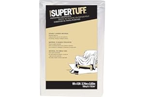 Trimaco SuperTuff Paper/Poly Drop Cloth, 9-feet x 12-feet