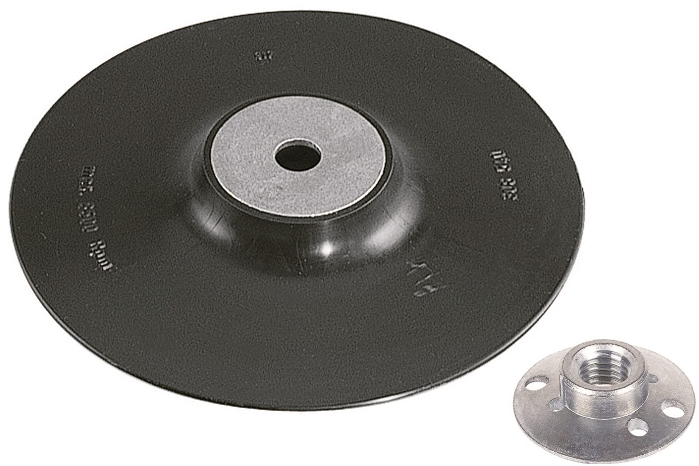 wolfcraft Backing Pad, Ø 115 mm I 2450000 - with Flange Nut - with Thread M14