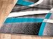 Summit SW-Q0ZA-GB7F 035 Turquoise Grey Area Rug Modern Abstract Many Sizes Available , DOOR MAT 22 inch x 35 inch