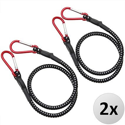 Deuba® 2X Spanngummis 80 cm Gepäckspanner | stabile Karabinerhaken | witterungsbeständig | Spanngurt Gepäckgummi Expander
