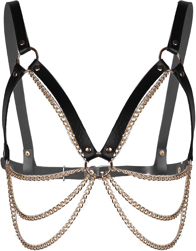 Damen-Body-Harness Mit Strumpfband & Taillengürtel – Verstellbar, Stylisch, Perfekt Für Festival & Party