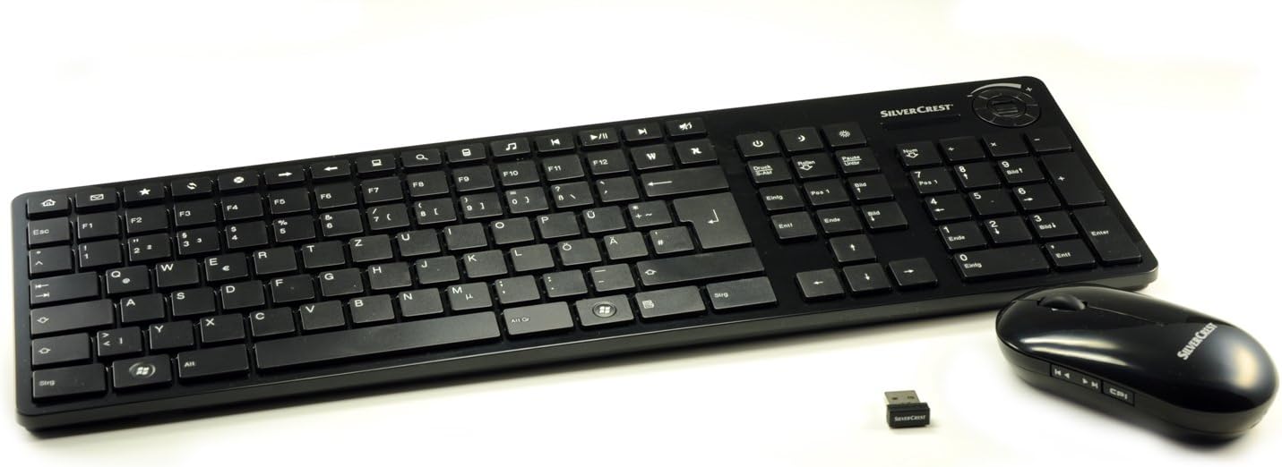 SILVERCREST Design/Keyboard with Wireless Mouse USB Nano Receiver