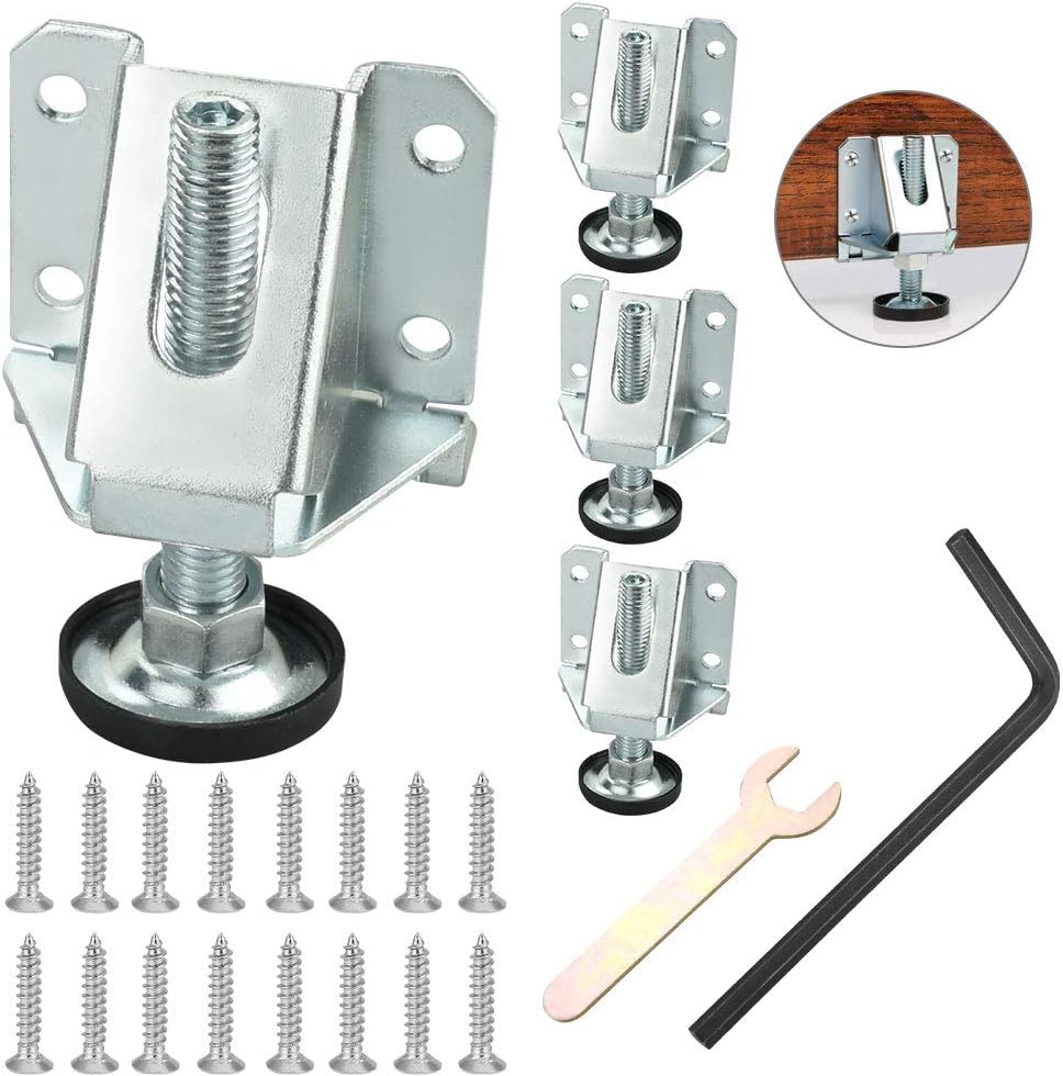 Ferretería M10 x 75mm PERFETSELL 4 Pcs Nivelador de Muebles de Madera