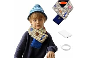 YISHIQI Kids Scarf Heated Scarf for girls Rechargeable,Intelligent Electric boys scarf,Cold Weather scarf with pộwệr bẫnk with 3 Heating Levels with pộwệr bẫnk