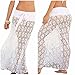 Vivilover Women's Lace Crochet Tunic Beach Dress Swimwear Cover Up Wrap (White)